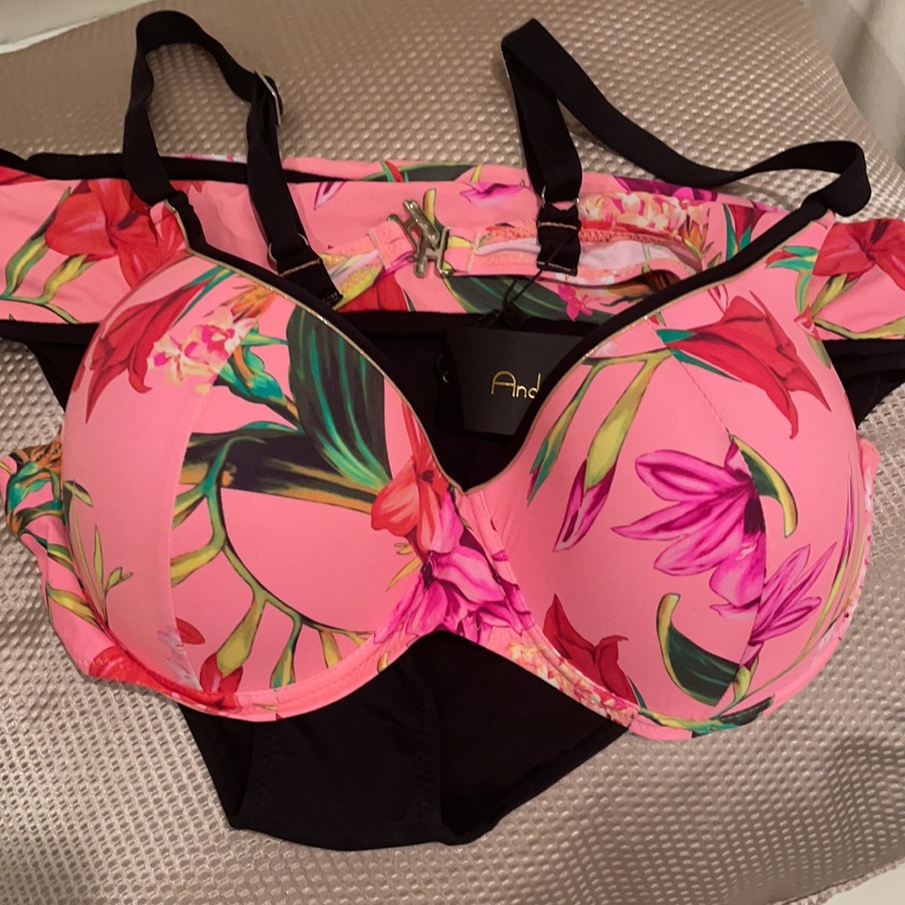 NWT 2/3/4XL pink tagged bikini hipster underwire plus